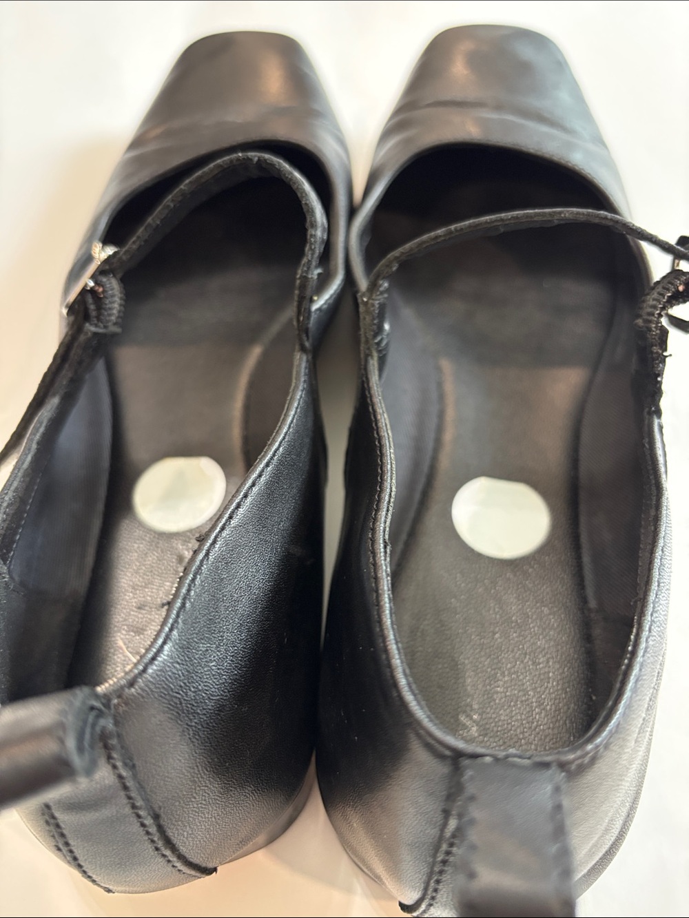 Vagabond Delia Black Leather Mary Jane Ballet Flats EU 38 Square Toe - Picture 15 of 16